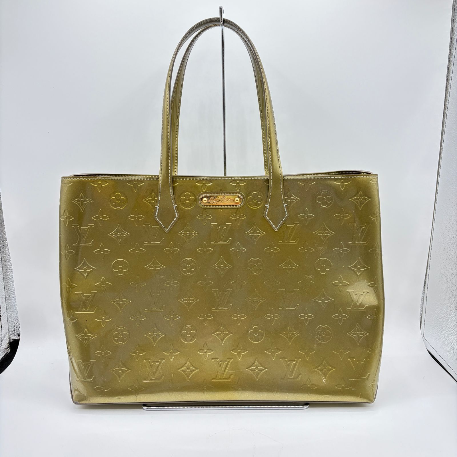 LOUIS VUITTON ヴェルニ ウィルシャーMM M91648 トートバッグ エナメル 