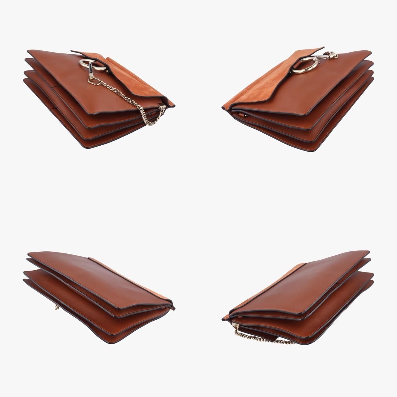 クロエChloeフェイブラウンレザー×スエード02-16-50-65 DECORATOM_COM_BR