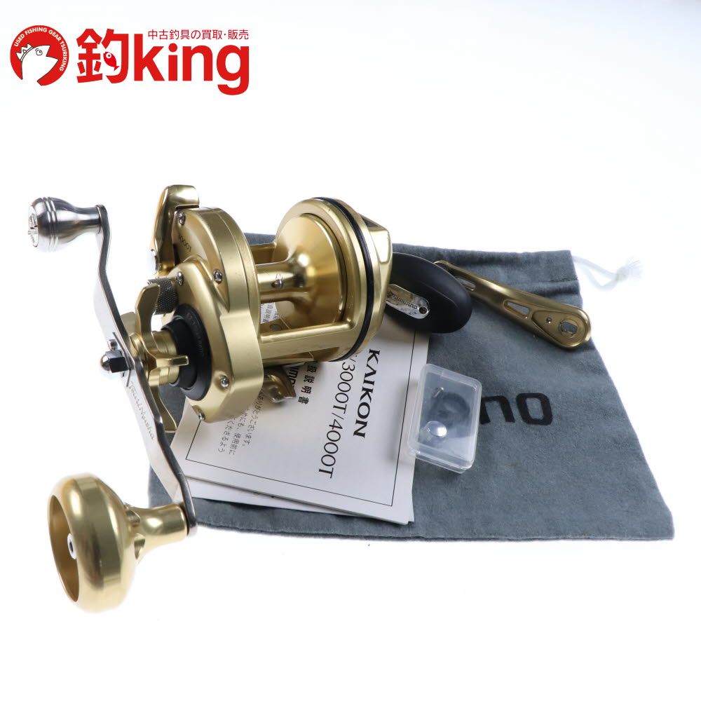 SHIMANO - 【中古】 シマノ 15 海魂 3000T （1）Ti Tsuri Musha ハンドル付  /V077M シマノ 15 海魂 3000T （1）Ti Tsuri Musha ハンドル付 /V077M