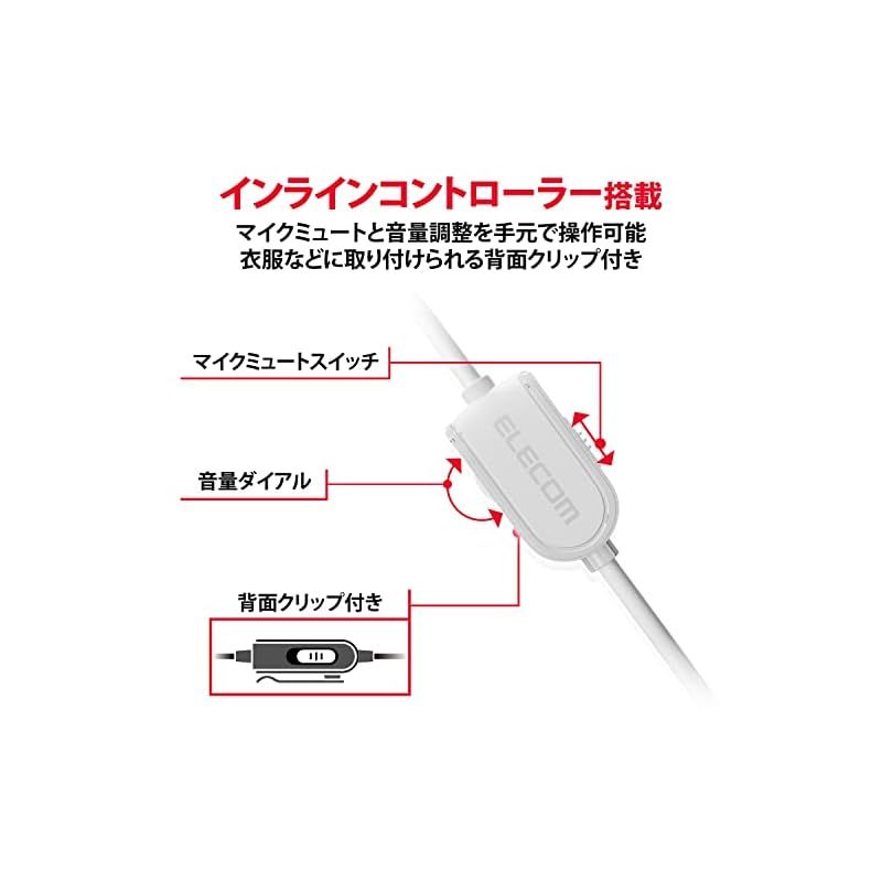  エレコム ゲーミングヘッドセット 有線 ヘッドホン 軽量 やわらかイヤーパッド 長時間のプレイも快適 ホワイト HS G 01 WH ヘッドセット 周辺機器