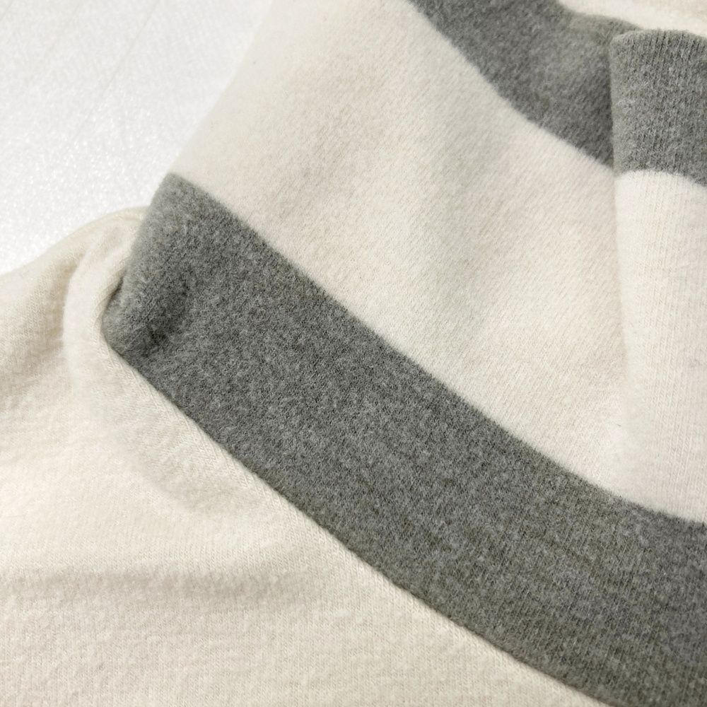 アルチビオ archivio 長袖シャツ ボーダー柄 カットソー 38 archivio ARCHIVIO アルチビオ 長袖Tシャツ 刺繍 ボーダー柄