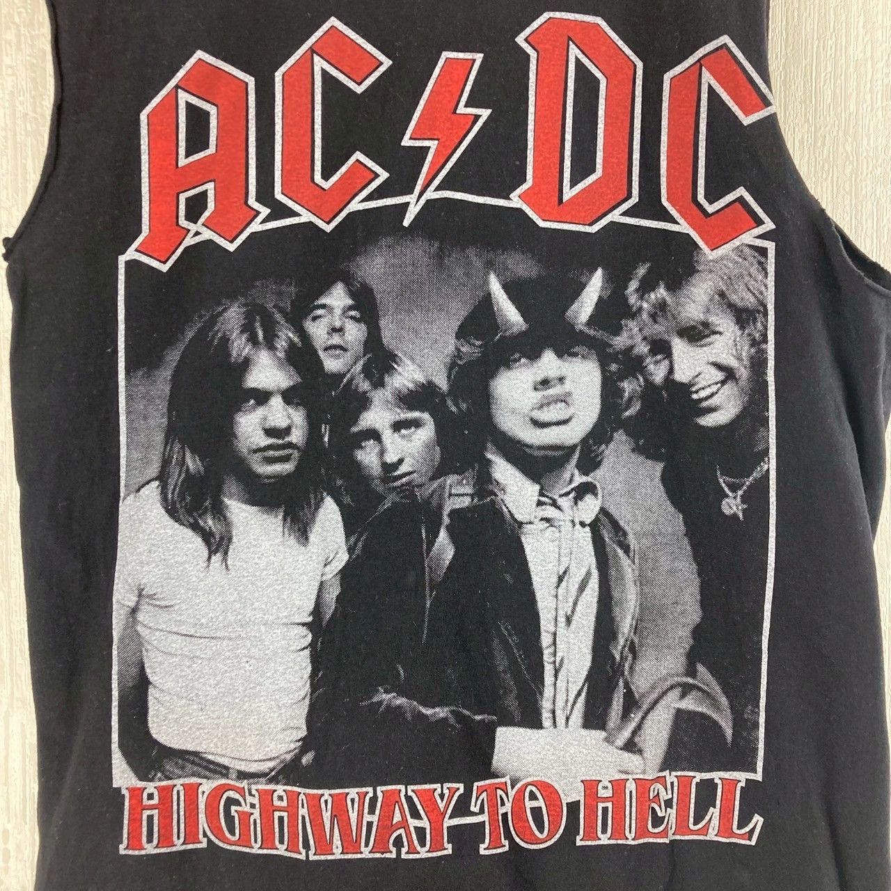 バンT ノースリーブ バンドプリント AC/DC Highway to Hell T