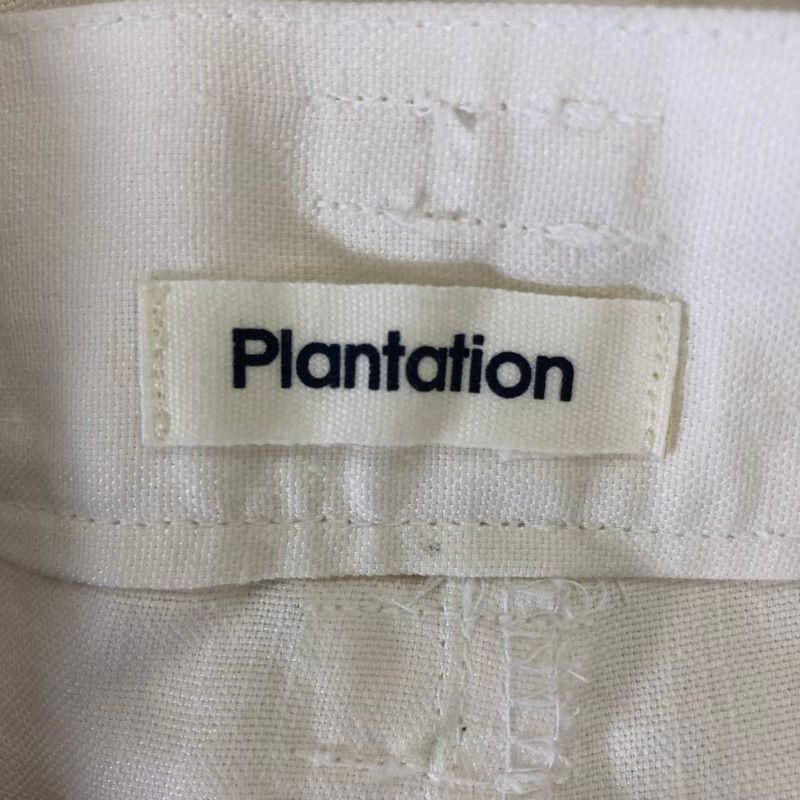 品揃え豊富で プランテーション Plantation ハーフパンツ ワイドパンツ 麻 白 パンツ