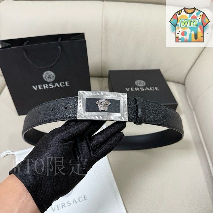 今日特価】Versace MEDUSA ヘッドレザーメンズベルト - メルカリ