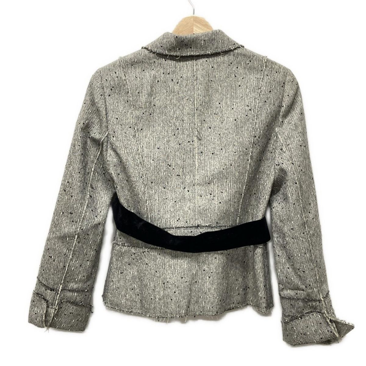ランバンコレクション ジャケット 38 レディース 黒 冬物