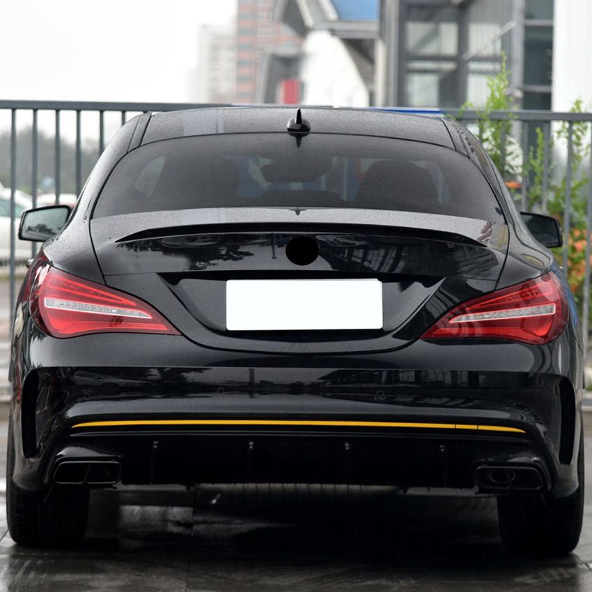 カーパーツ メンズ 改造風 け メルセデス ベンツ CLAクラス C117 2013-2019 CLA200|260|CLA45 AMG対応 リアスポイラー 尾翼 ABS製 カーボン調|ピアノブラック