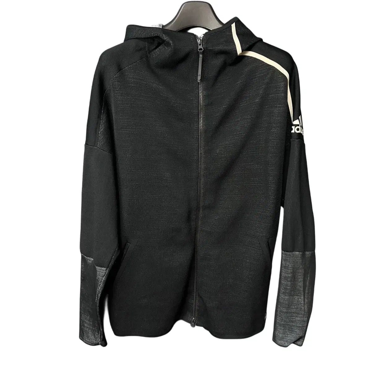 【雷市場（ポンジャン）商品韓国直送】 2XL adidas(アディダス) ZNE 黒 トレーナー ニット セーター フード ジャケット