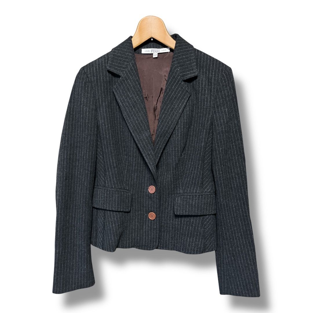 GIANFRANCO FERRE WHITE ジャンフランコ フェレ 2B テーラード