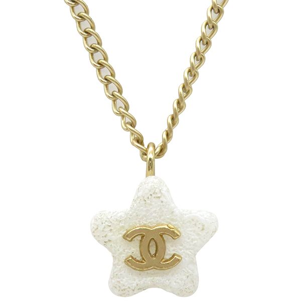CHANEL シャネル ネックレス スター ココマーク 03A 珊瑚 シャネル CHANEL ネックレス スター ココマーク プレート 03A GP 珊瑚
