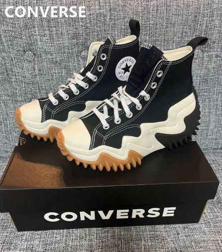 新品 未使用 CONVERSE ランスターモーション 厚底 ブラック スニーカー 男女兼用 - メルカリ