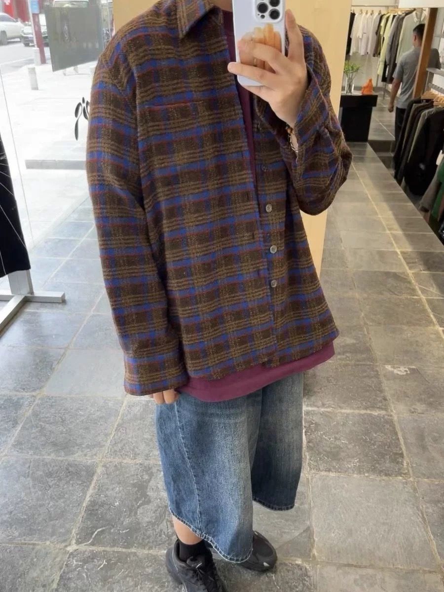 チェックブークレシャツ