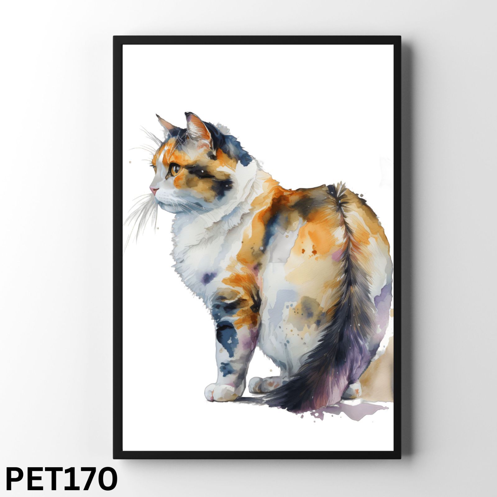 絵画 猫 猫の絵 立体 水彩 インテリア アンティーク プレゼント