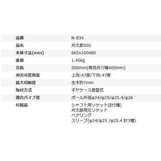 A0214-ニシガキ 刈太郎500 N-834 刈払機取付用 往復バリカン - メルカリ