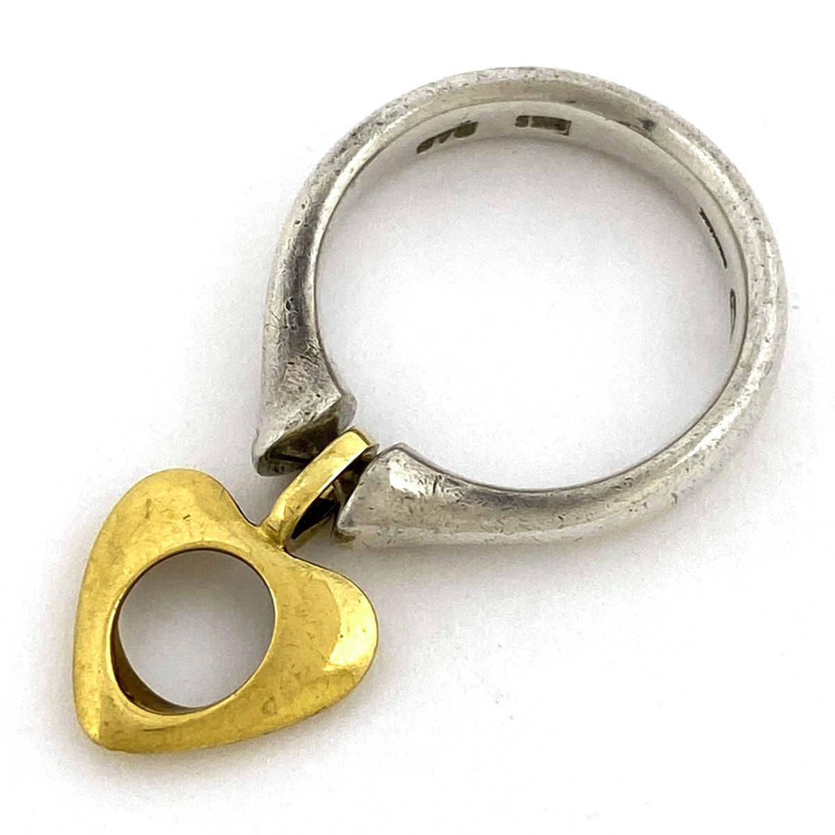 ジョージジェンセン Georg Jensen デザイン リング ハート コンビ 246