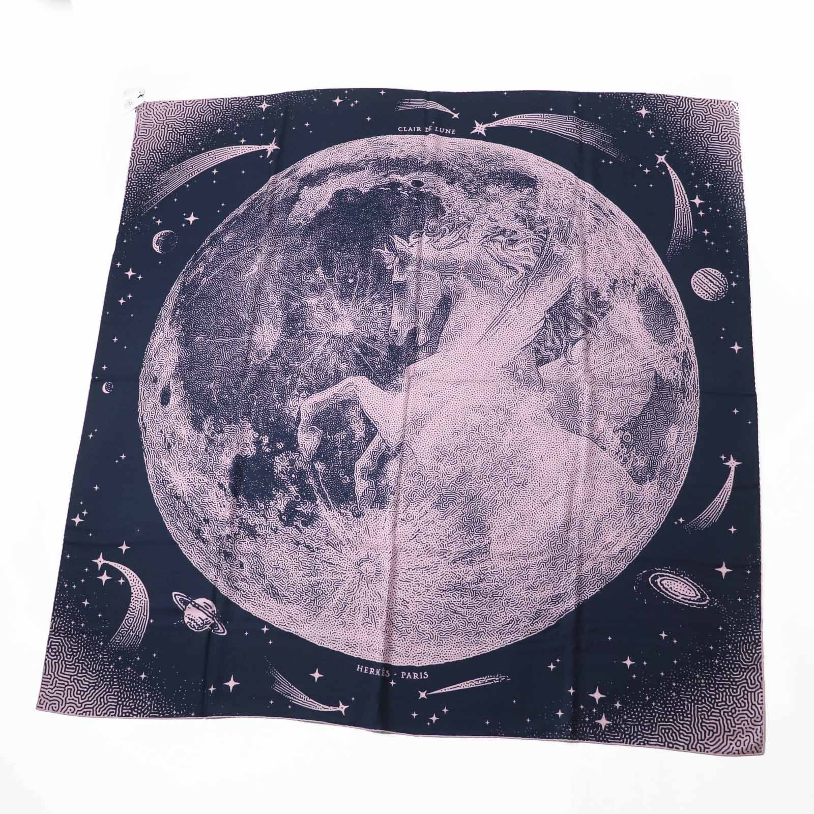 未使用品◎HERMES エルメス カレジェアン140 Clair de lune