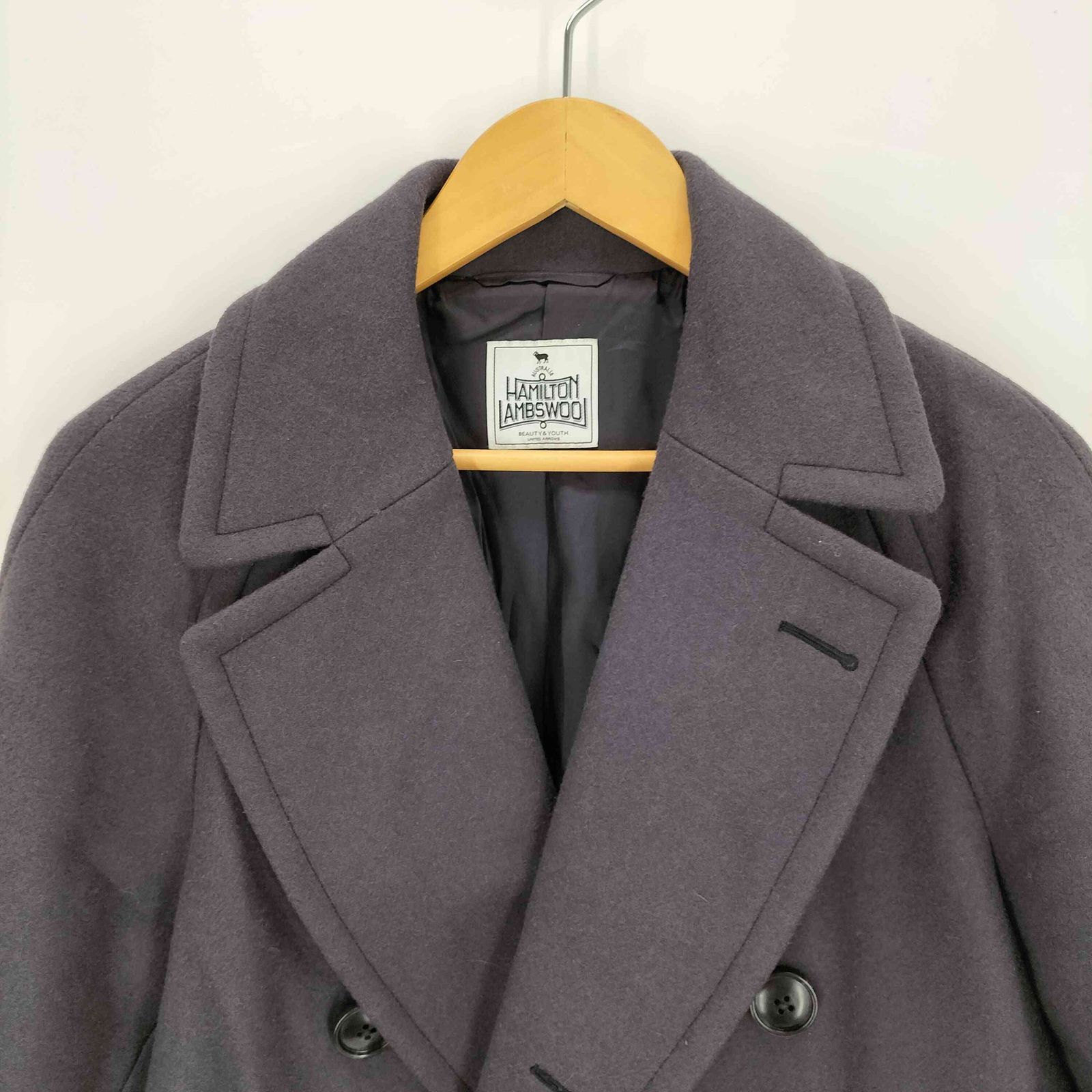 ビューティアンドユース BY HAMILTON WOOL MIX ロングPコート BEAUTY&YOUTH UNITED ARROWS（ビューティーアンドユース
