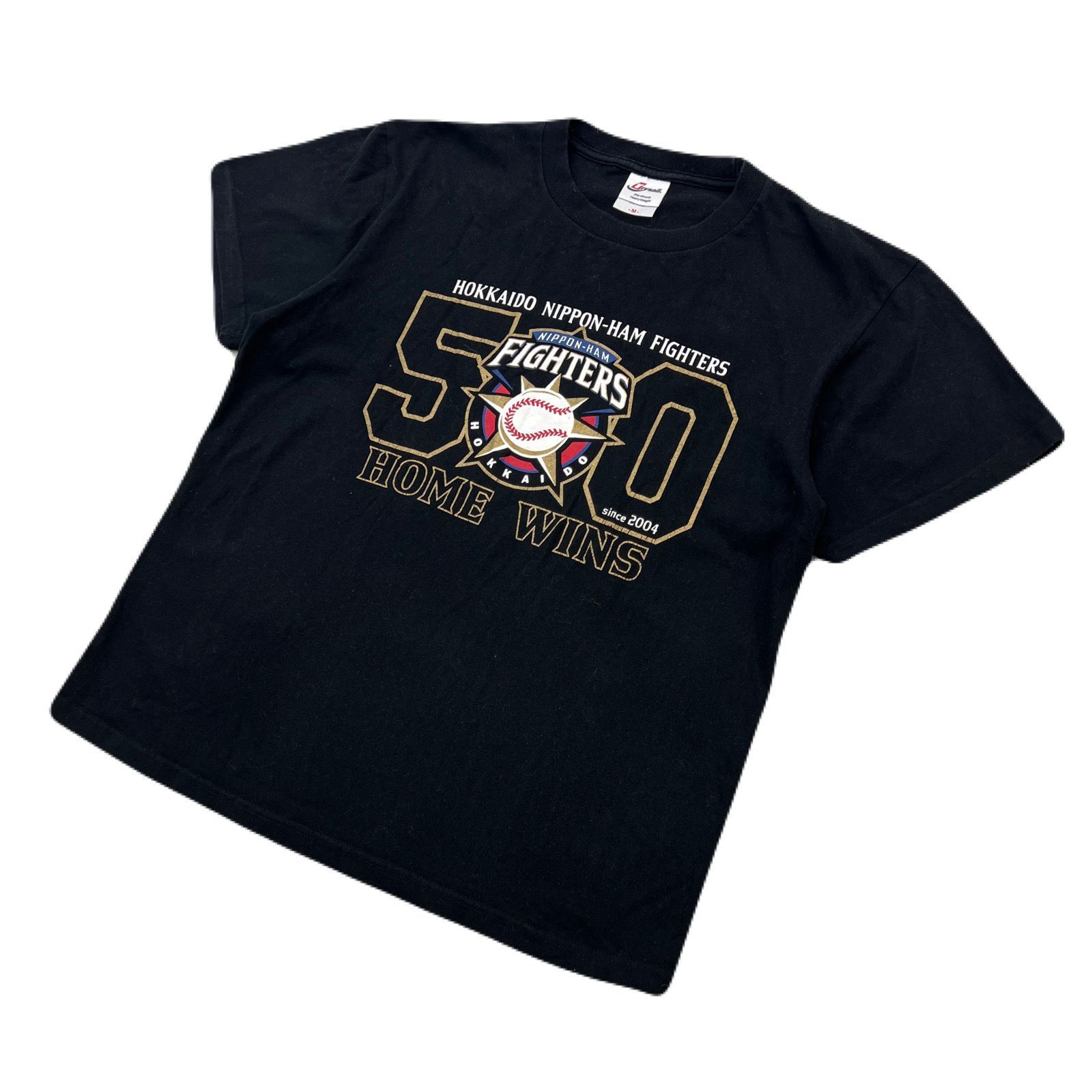 北海道 日本ハムファイターズ Tシャツ メンズ M ブラック 半袖 【 記念 