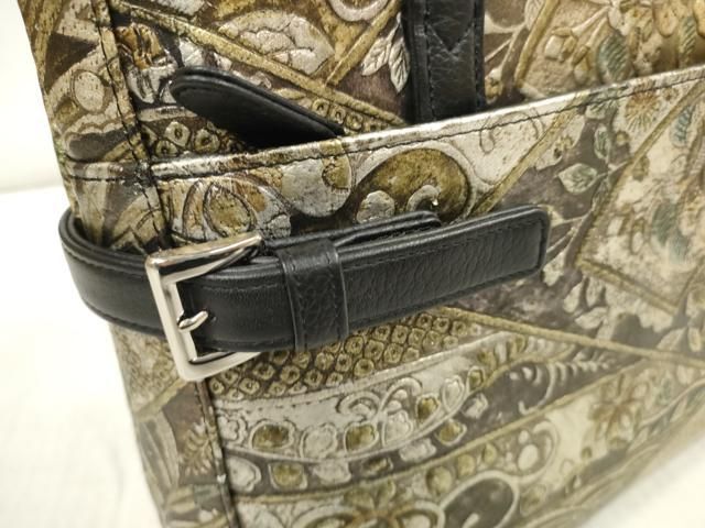 平和屋本店■和装小物　バッグ　金唐革　型押し　ハンドバッグ　逸品　DZAA10996kh5 平和屋本店□和装小物 バッグ 金唐革 型押し ハンドバッグ 逸品