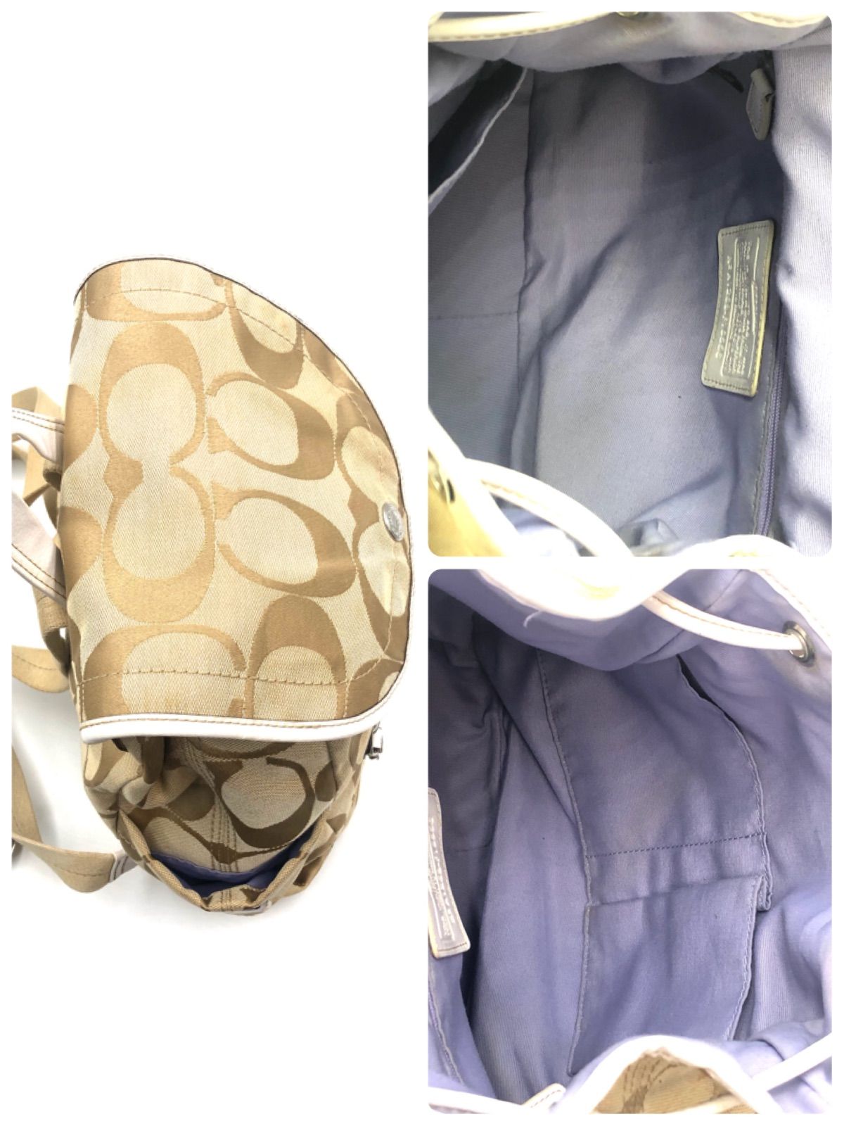 COACHコーチ リュック シグネチャー キャンバス ベージュ 16556 COACH