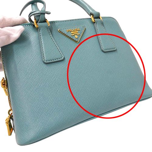 PRADA ハンドバッグ　ガレリア　サフィアーノ　ターコイズブルー PRADA プラダ バッグ レディース ブランド ハンドバッグ