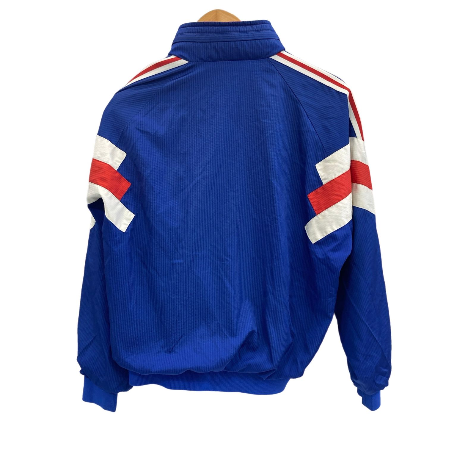 アディダス　adidas　ヴィンテージ　トリコロール ジップ ブルゾン　デサント　レトロ　ASR-8253 古着 堺市 石津 ジャングルジャングル石津店 アディダス adidas ヴィンテージ トリコロール ジップ ブルゾン