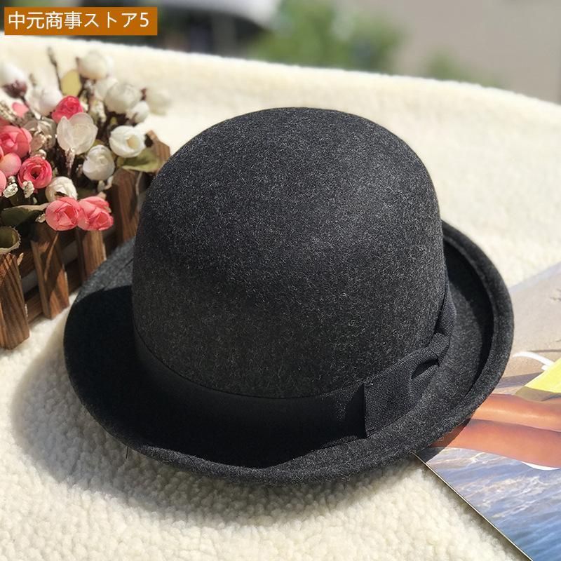 SHAREEF 黒 ウール・フェルトハット se239-084_8.jpg