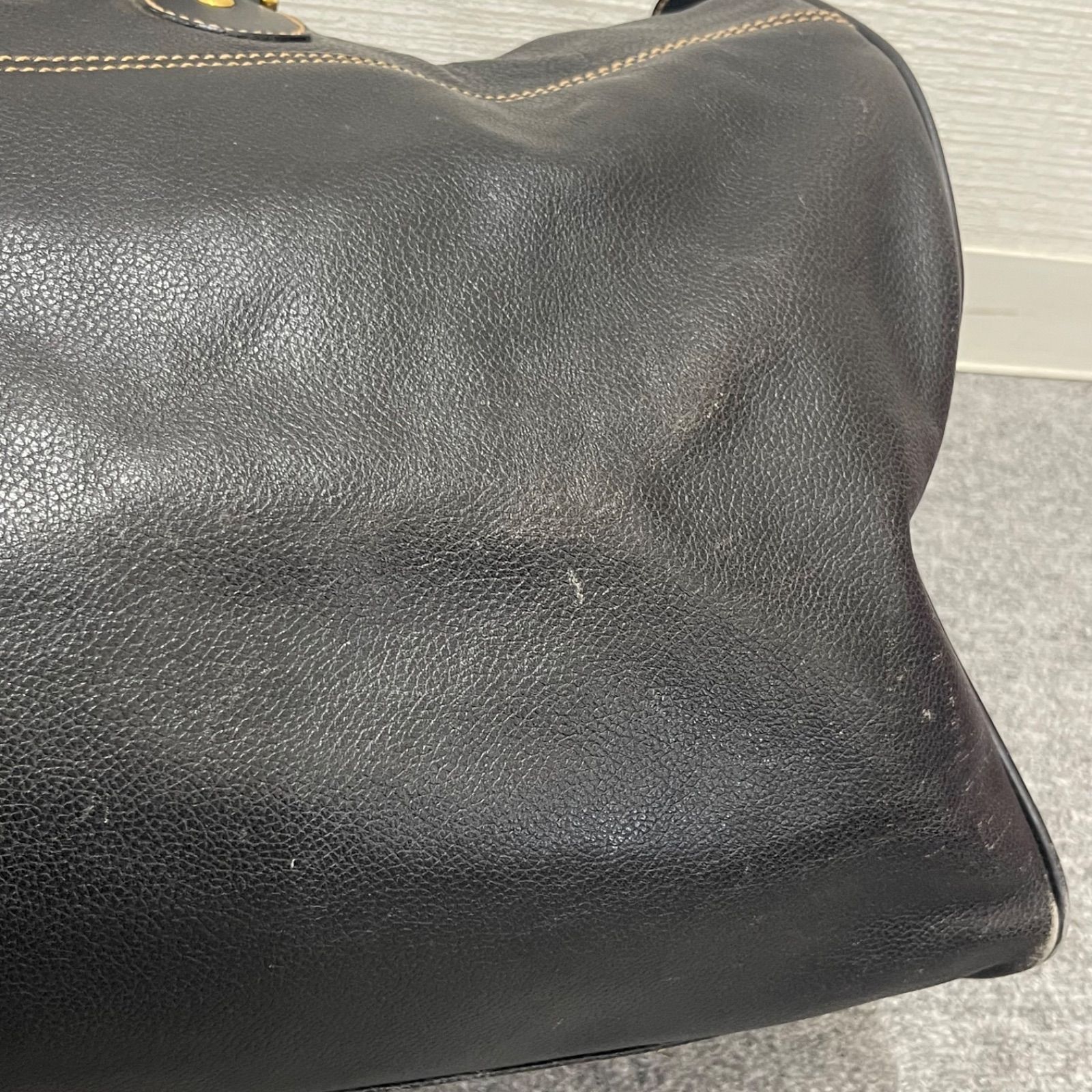 NPA】Dunhill ダンヒル ボストンバッグ レザー ブラック 黒