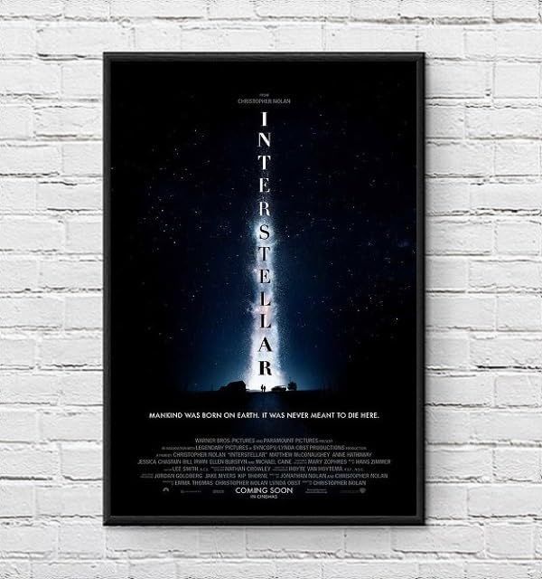 フレーム付-黒-】 映画ポスター インターステラー INTERSTELLAR