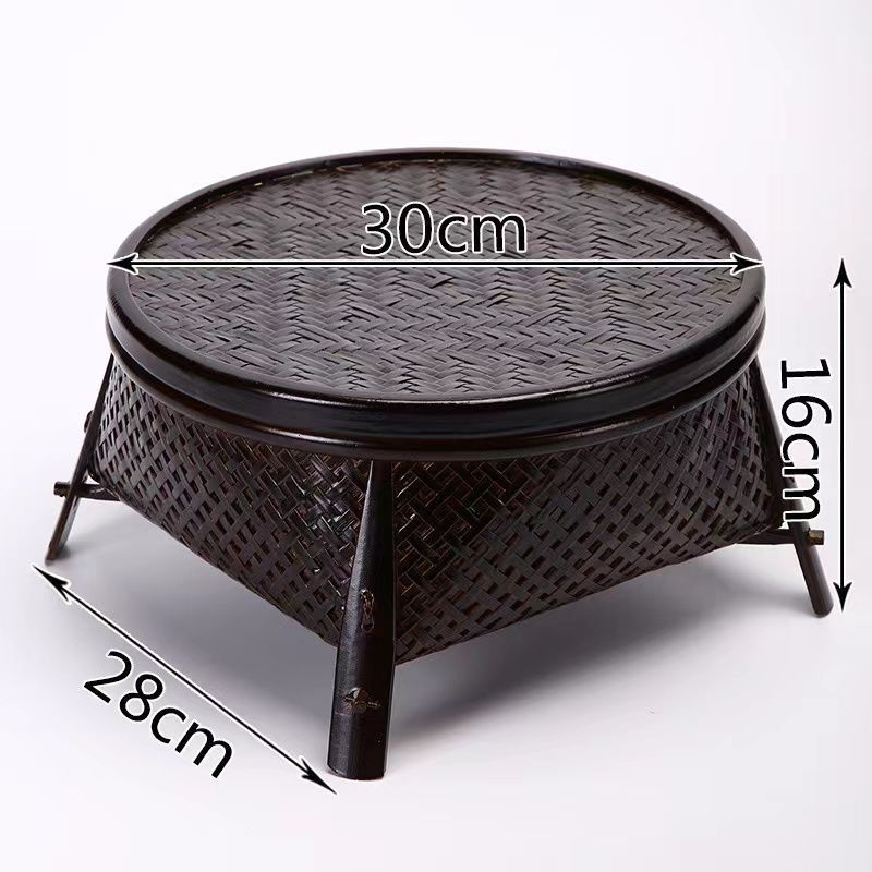 茶道収納 茶器かご 茶碗ざる 竹製品 卓上収納 茶道茶器 収納 竹編み 手作り 手作業 上品 オシャレ 洋室和室 30cm