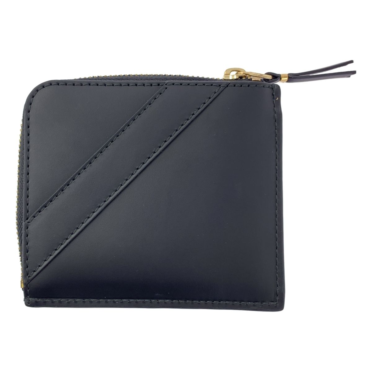 COMME des GARCONS コムデギャルソン Big Bow ビッグ ボウ L字ジップ レザー ウォレット 財布 ブラック レディース