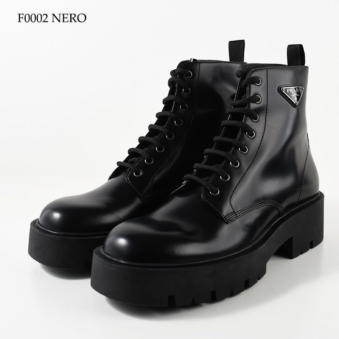 PRADA プラダ ブーツ シューズ 2TG242B4L ブラッシュドレザー 