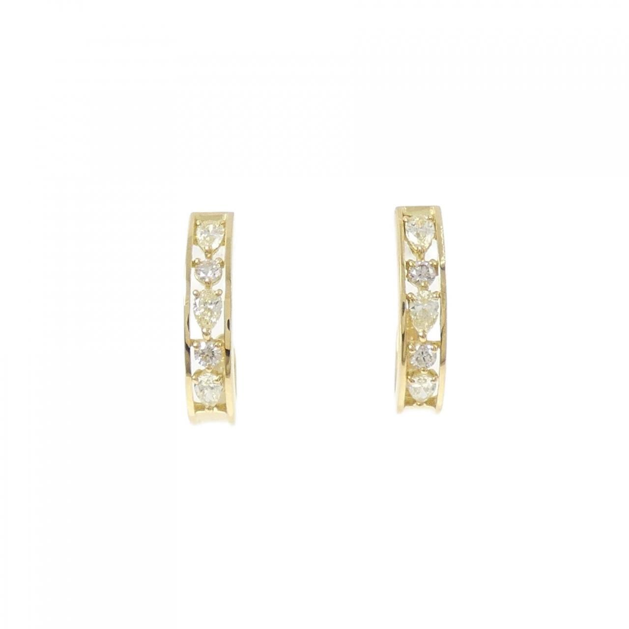 K18YG ダイヤモンド ピアス 0.34CT K18 天然ダイヤモンド ピアス 計