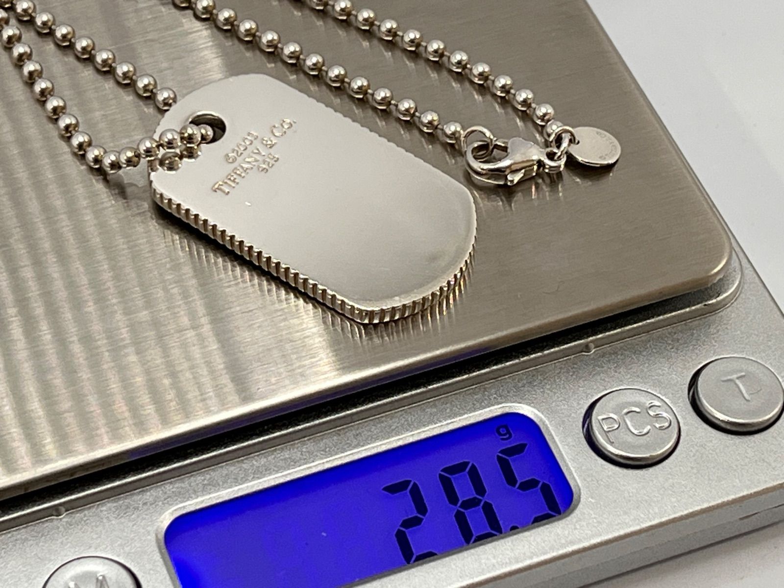 ティファニー 2003 ドッグタグ ネックレス SV925 a001 送料無料 美品 希少 Tiffany&Co. オールド ティファニー