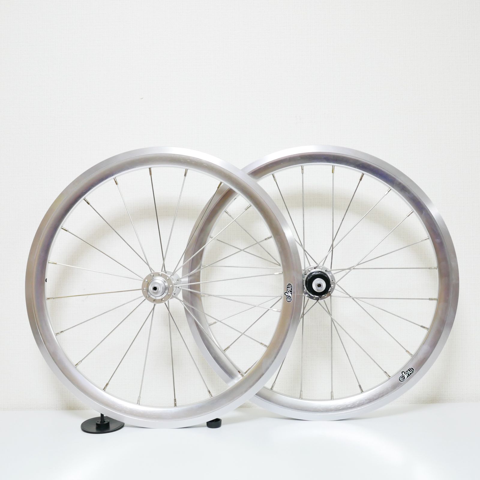 20インチ406ホイールセットF100MMR130MMシルバー30mmリムハイト