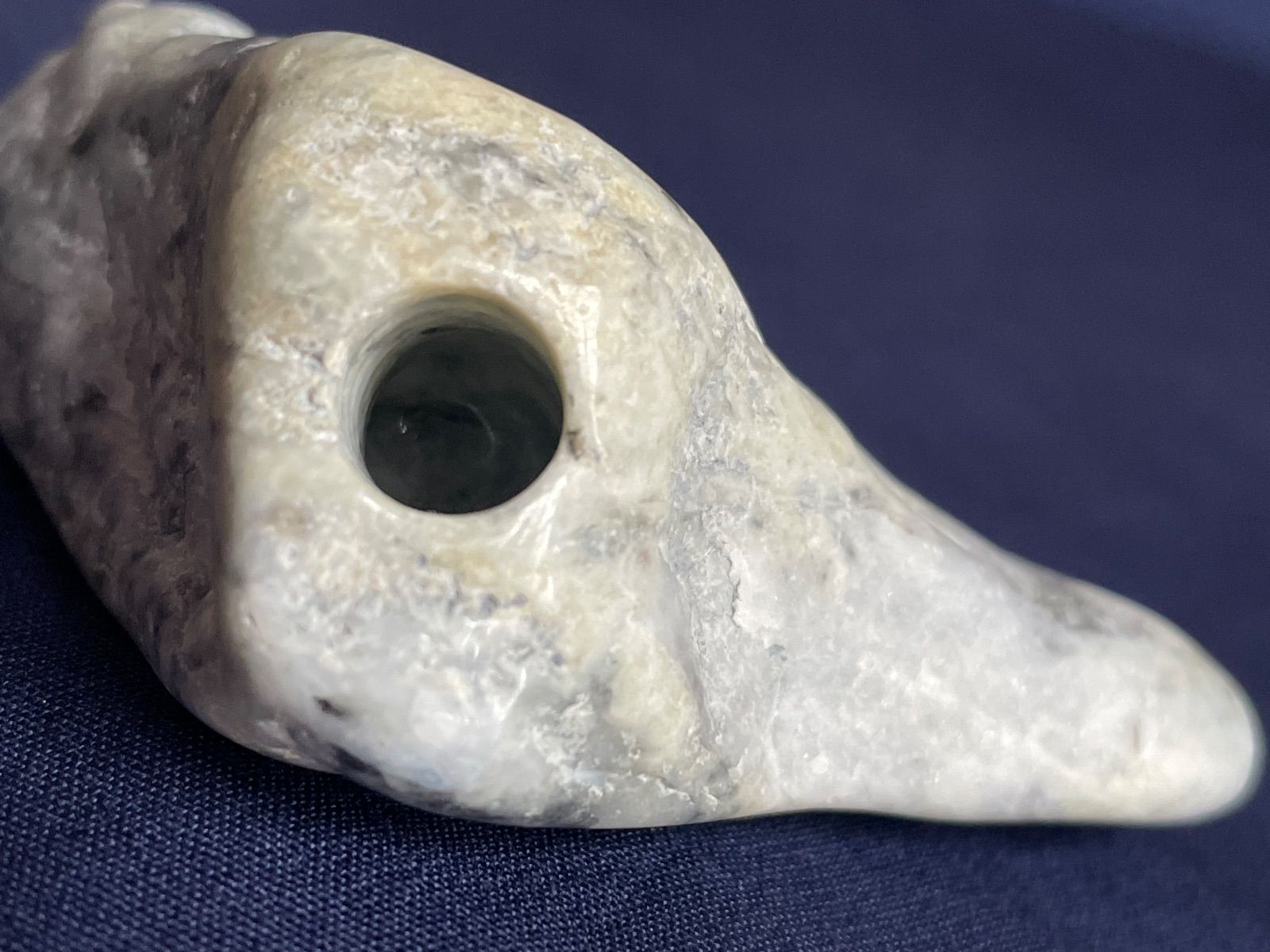 石笛 翡翠 250526－4 糸魚川翡翠（ヒスイ）の磐笛（石笛） (ID