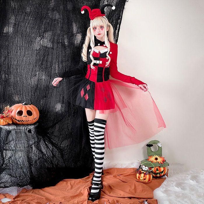 ハロウィン コスプレ レディース ピエロ 仮装 衣装 大人 可愛い 