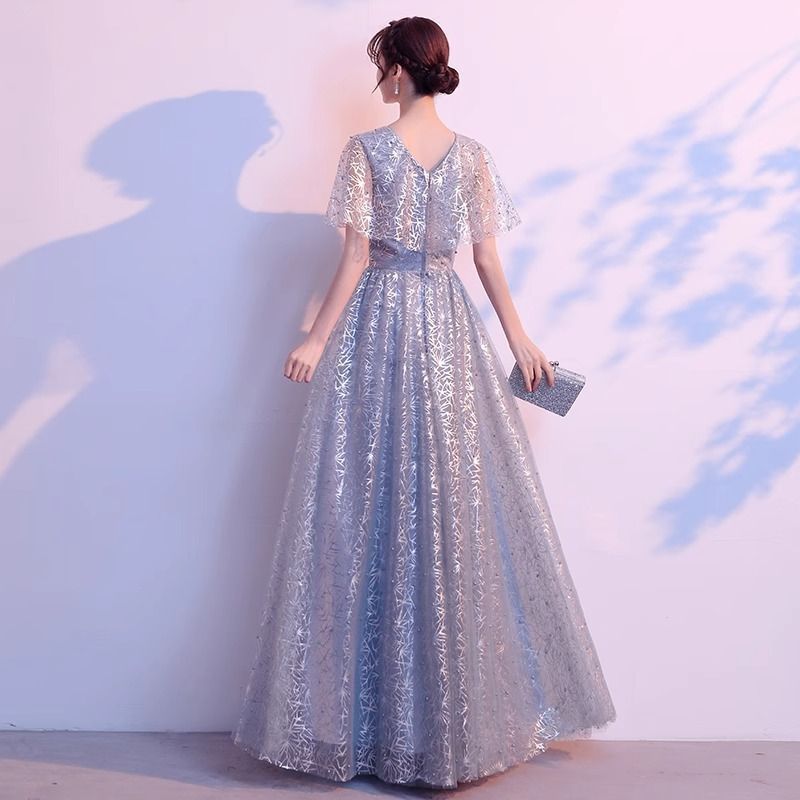 パーティードレス Aラインドレス ロング丈 ワンピース 結婚式