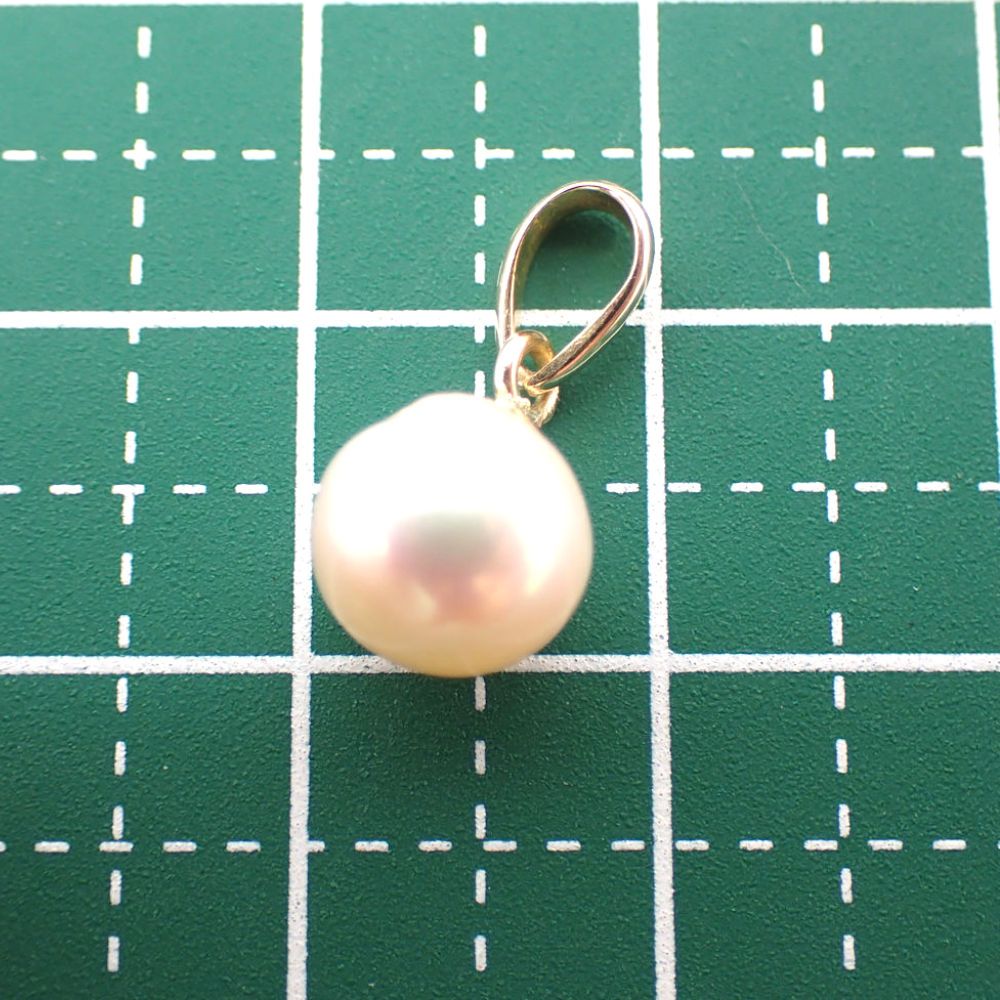 K18 パール/アコヤ真珠 7.5mm ペンダントトップ//j8-11 - メルカリ