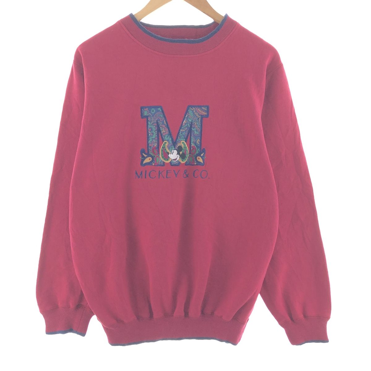 古着 90年代 MICKEYu0026CO. MICKEY MOUSE ミッキーマウス キャラクタースウェットシャツ トレーナー メンズL ヴィンテージ/taa003468