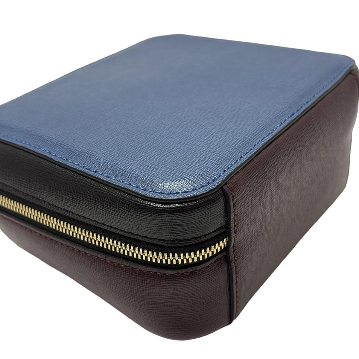 【美品】GIANNI CHIARINI ハンドバッグ レザー 紺 ポーチ付 GIANNI CHIARINI ジャンニキアリーニ ハンドバッグ ALIFA M