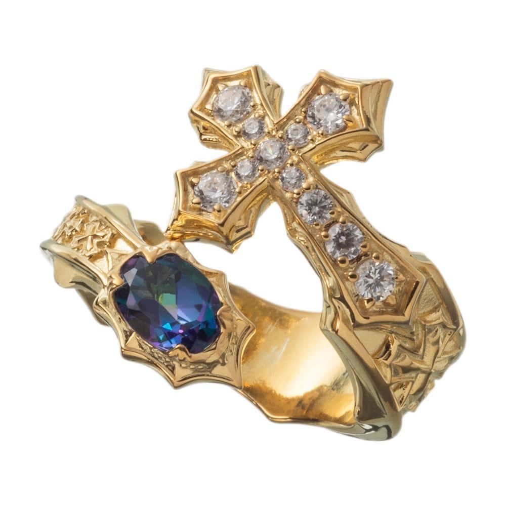 タイニーパヴェクロスリング アルテミスクラシック シルバー ジュエリーブランド