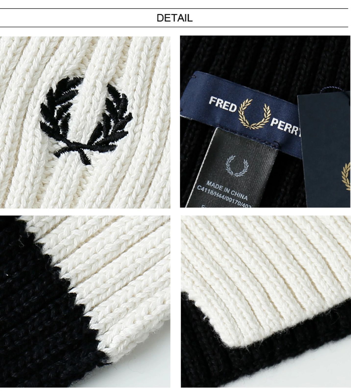 FRED PERRY RIBBED SCARF ツートーン リブマフラー - マフラー