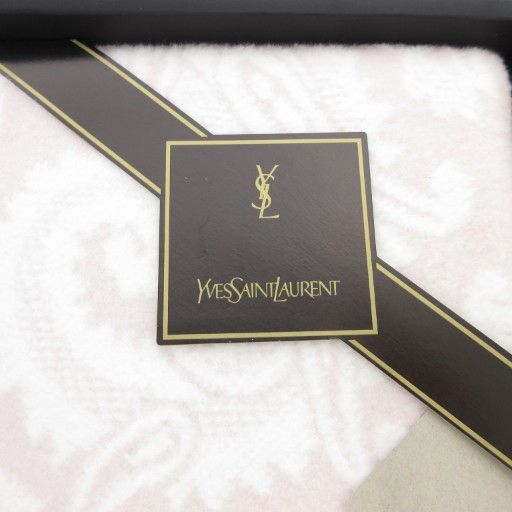 イヴサンローラン YVES SAINT LAURENT 箱付き 綿毛布 ひざ掛け