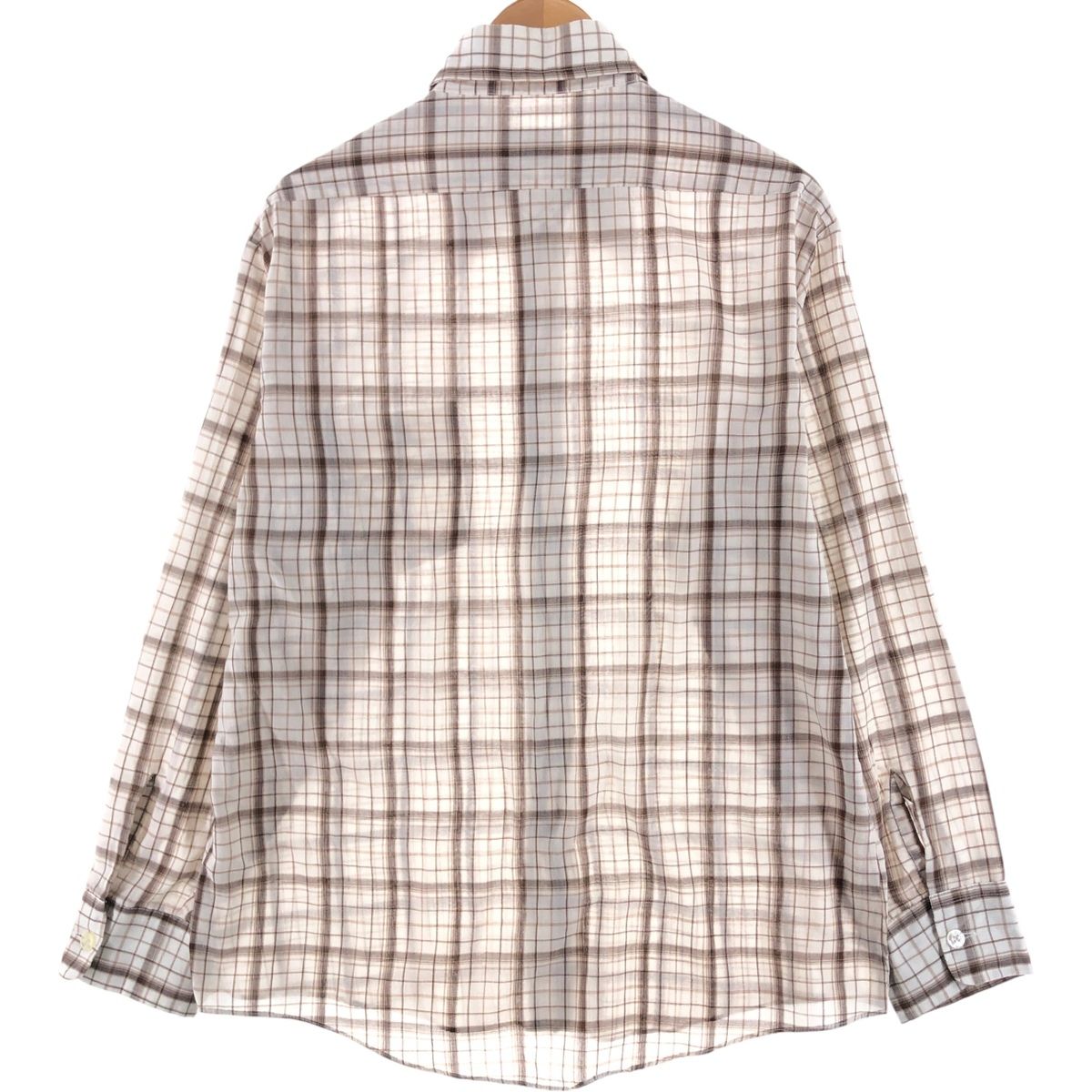 【入手困難】70-80s JCPenney 長袖 シャツ 薄手 グリーン 緑 L 70年代 USA製 JC Penney 長袖ウエスタンシャツ Permanent Press メンズ