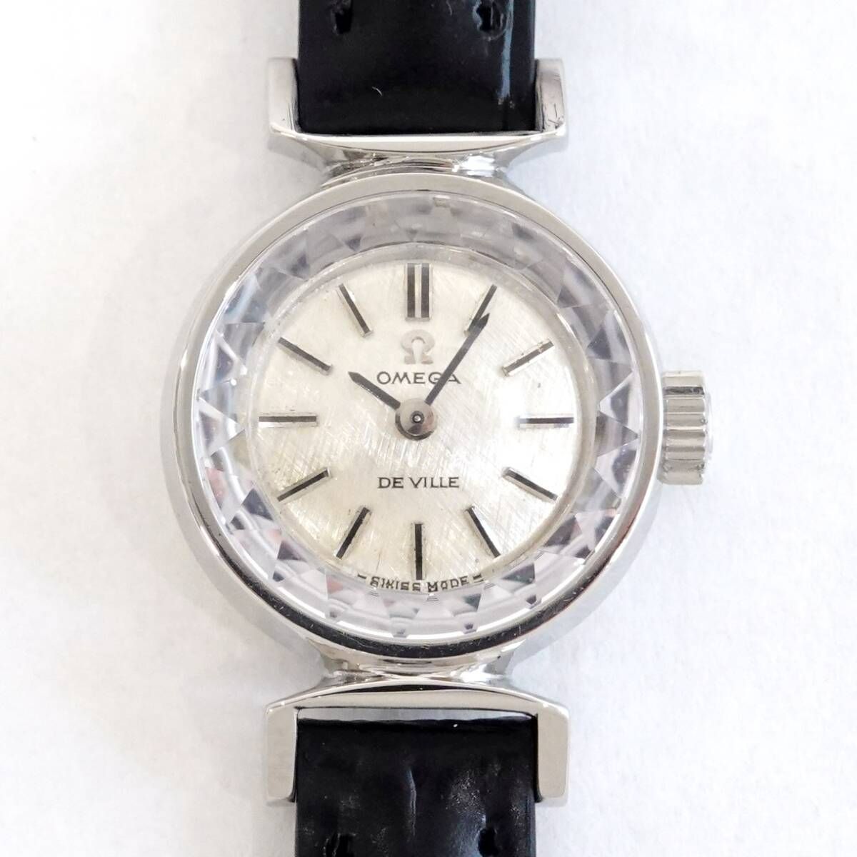 OMEGA オメガ デビル カットガラス レディース SS 手巻き