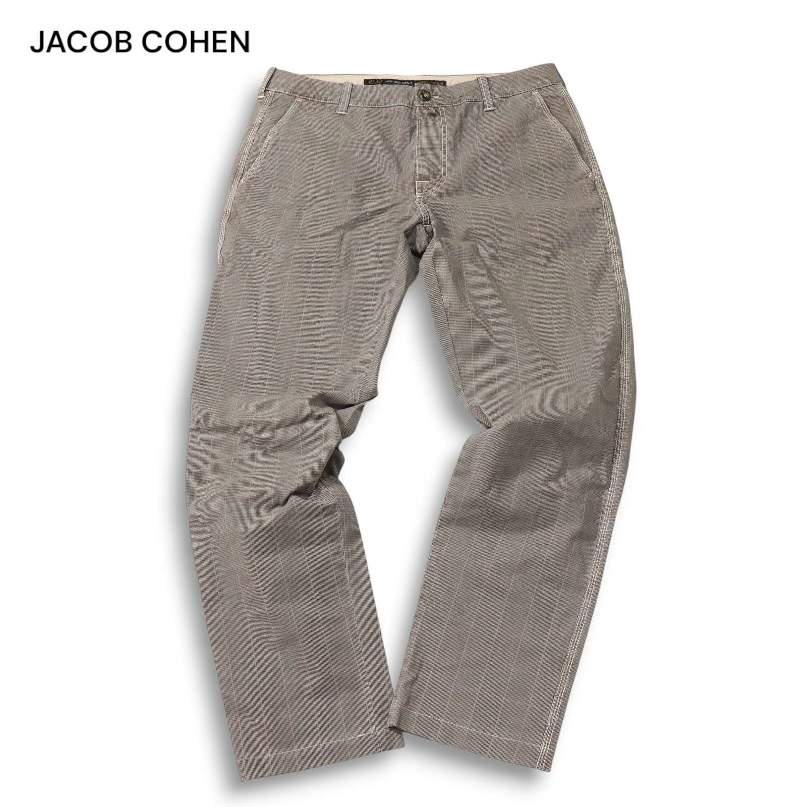 【新品未使用】JACOB COHENコットンストレッチパンツ JACOB COHEN ヤコブコーエン 35404 MONTHY COMFORT☆ 千鳥