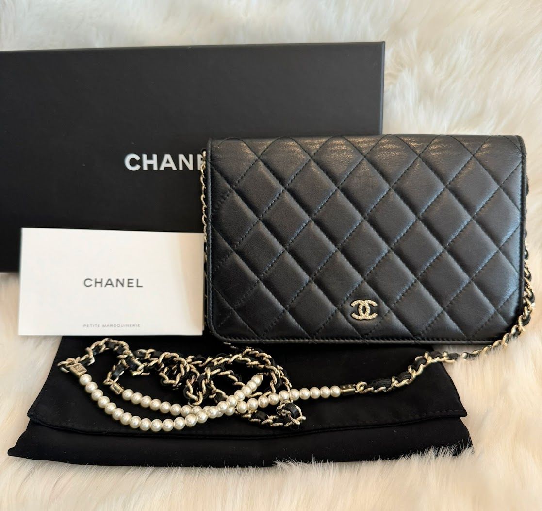 激レア‼CHANEL シャネル チェーンウォレット パールチェーン ...