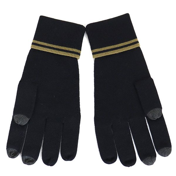 FRED PERRY フレッドペリー C9151 Twin Tipped Merino Wool Gloves ウール グローブ S77 BLACK|SHADEDSTONE FP556 M