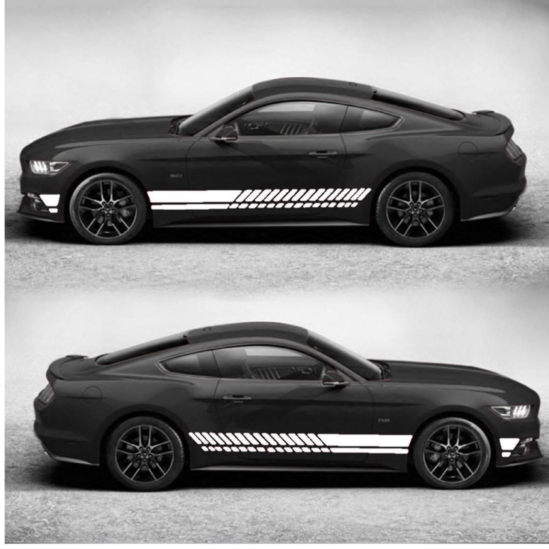 フロントバンパー ステッカー サイドスカート 汎用 防水 耐熱 車 サイドスカート ステッカー サイドステップ ストライプ デカール