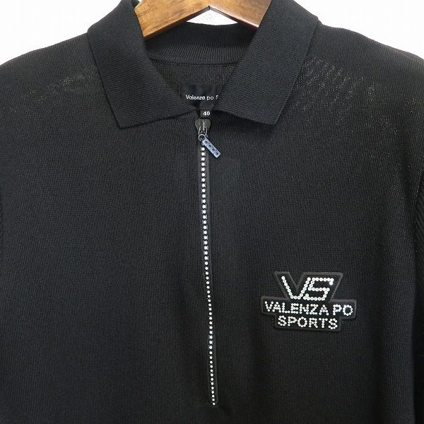 valenza po sport モックネック　半袖　ニット　シャツ s バレンザポー スポーツ VALENZAPO SPORTS 半袖 カットソー